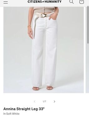 Anna Straight-Leg Jeans in Soft White